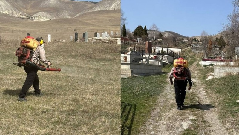 Более 300 тонн мусора вывезли с кладбищ в Предгорье перед Пасхой