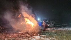 Шестиметровый костёр развели на Крещение в Предгорье