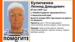 Пожилой мужчина в меховой шапке пропал на территории Предгорного округа