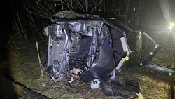 Водитель и пассажир пострадали в Предгорье после опрокидывания автомобиля