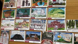 Школьники Предгорья делают открытки с достопримечательностями КМВ