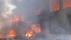 Пожар третьего ранга потушили на рынке «Лира» в Предгорном округе