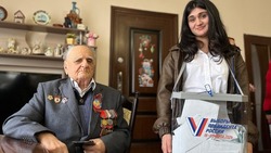 Ставропольский 100-летний ветеран проголосовал на выборах президента России 