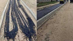 Пешеходный тротуар асфальтируют в станице Предгорья