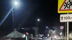 Светильники установили около школы № 1 в станице Ессентукской