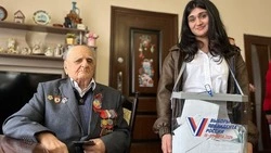 Ставропольский 100-летний ветеран проголосовал на выборах президента России 